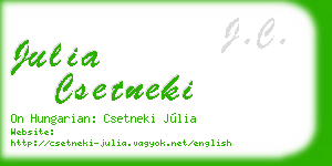 julia csetneki business card
